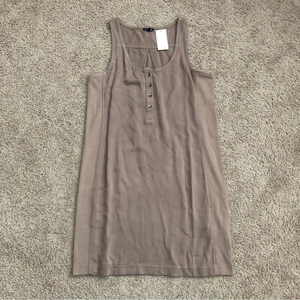 Splendid Ash Ribbed Mini Shift Sleeveless Dress